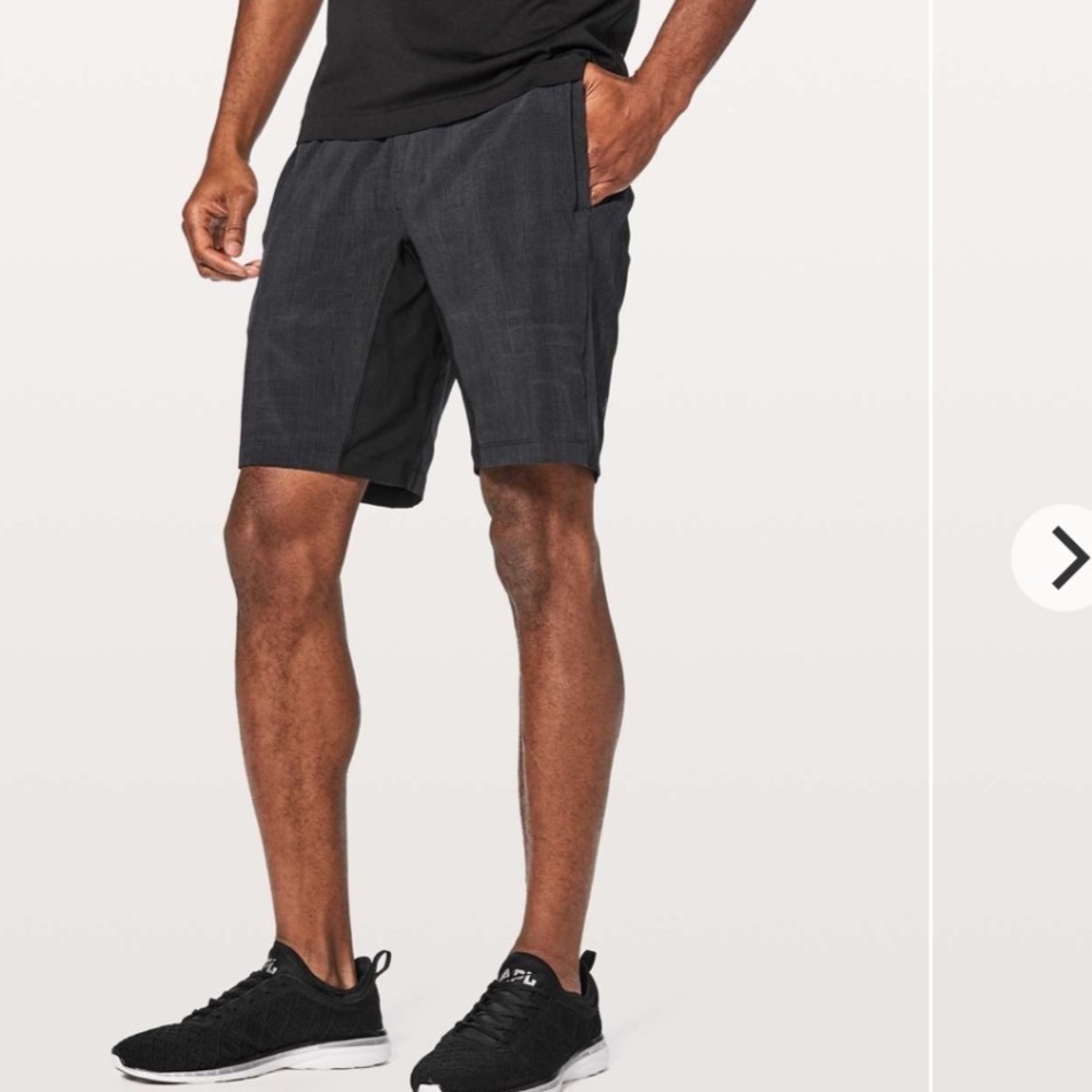 Lululemon Mens Sz M Gray T.H.E. Performance Shorts Lined 10" Inseam Athleisure
